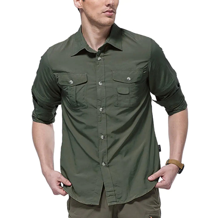 Quick Dry Tactical Button Up Shirt