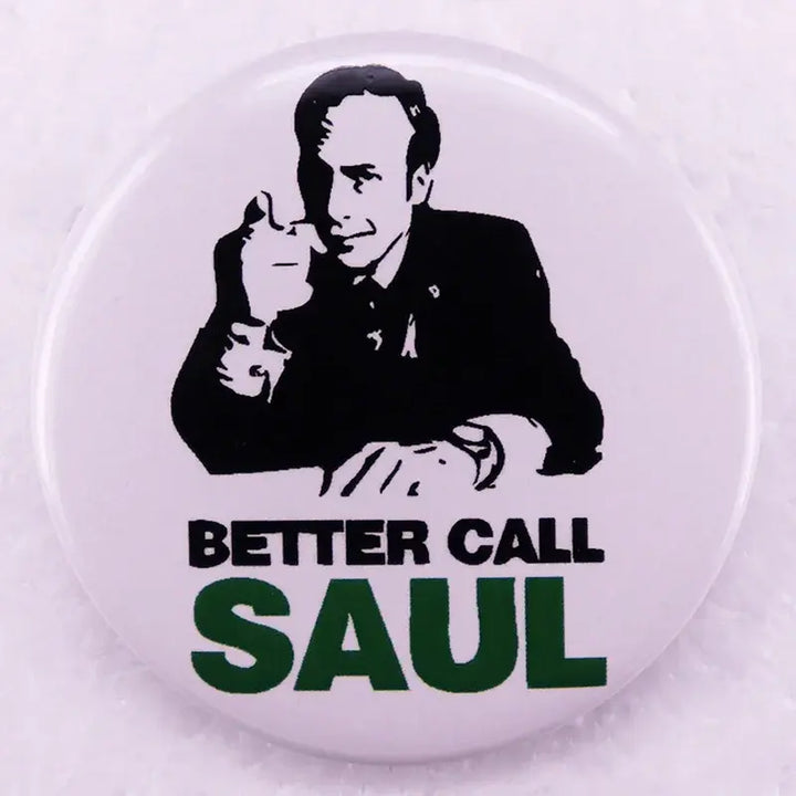 Better Call Saul Breaking Bad Pinback Button Pin Tinplate Badge TV Show Memorabilia