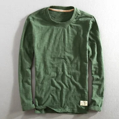 Men's Vintage Bamboo Cotton Long Sleeve T-shirt