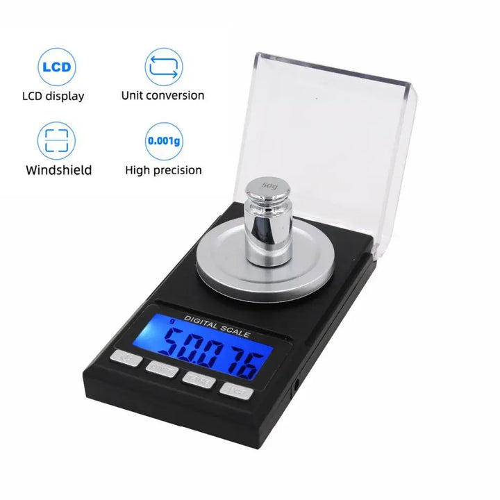 0.001g Electronic Digital Scale Portable Mini Scale 100g/50g Precision Professional Pocket Scale for Jewelry  Kitchen