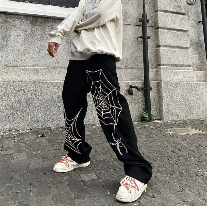 Spider Print Baggy Harem Pants - Men's Hip Hop Casual Trousers, Summer 2020 Y2K Fashion