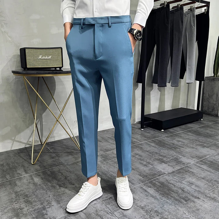 2022 Summer Fashion Mens Dark Green Suit Pants