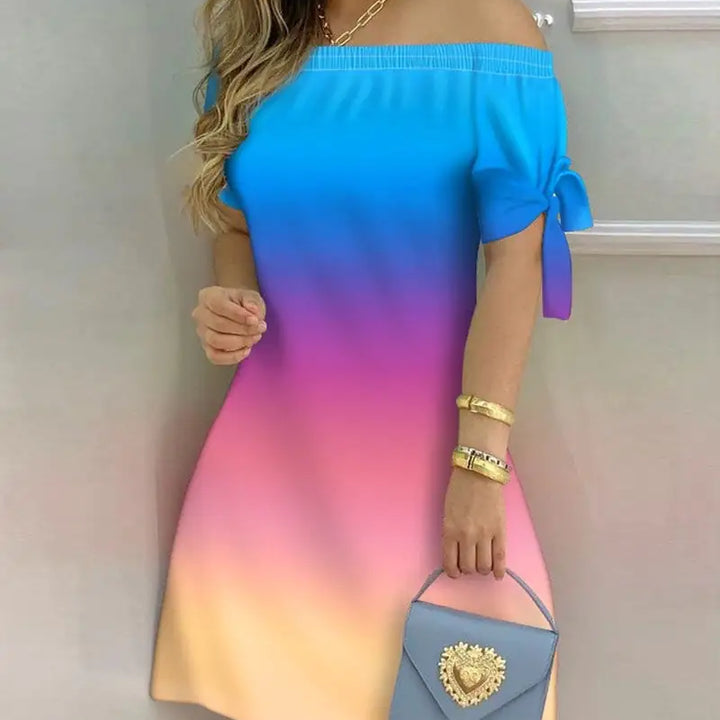 Women Off Shoulder Summer Mini Dress