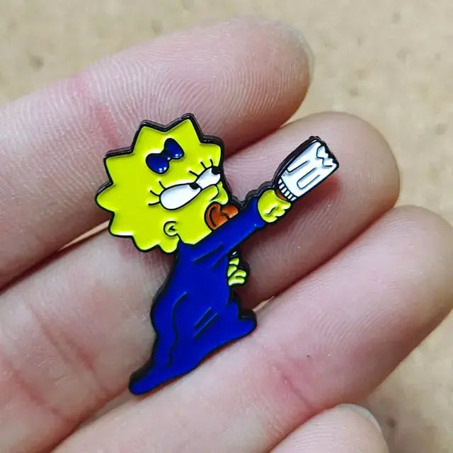 The Simpsons Homer Enamel Pins Brooches for Women Cartoon Badge on Backpack Hat Decoration Accessories Anime Jewelry Fans Gifts