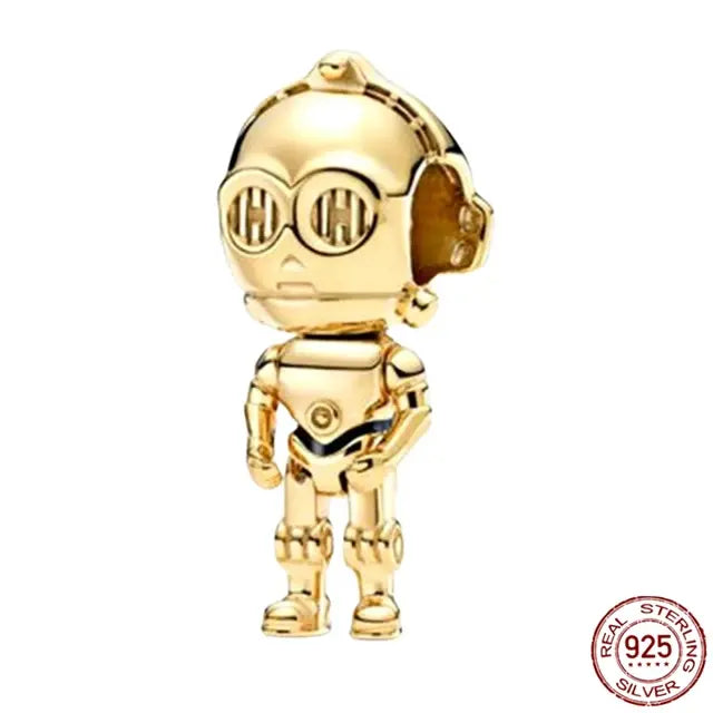 Fit Original Pandora 925 Silver Bracelet Star Wars Hot Toys Jewelry Charms Beads Womens Bracelet Fine DIY Birthday Making Gifts