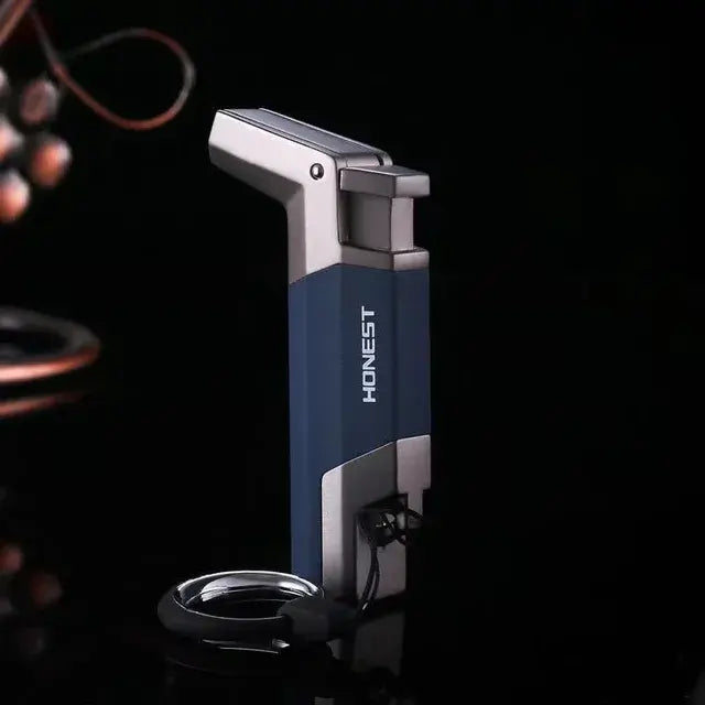 Windproof Portable Turbine Spray Gun Butane Lighter ,  Key Ring,   Cigar Cigarette Accessories, Outdoor Gadgets, Men's Gift