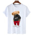 Bear Print Men's Cotton T Shirt