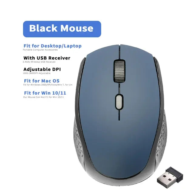 2.4GHz Wireless Mouse Optical Mice with USB Receiver Gamer 1600DPI 6 Buttons Mouse For Computer Laptop Accessories Mouse Gamer