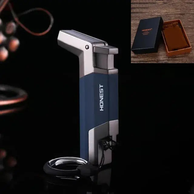 Windproof Portable Turbine Spray Gun Butane Lighter ,  Key Ring,   Cigar Cigarette Accessories, Outdoor Gadgets, Men's Gift