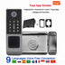 Outdoor Waterproof IP66 Tuya TTLock Fingerprint Card Code Electronic Password APP Keyless Entry Knobs Smart Door Lock for Home