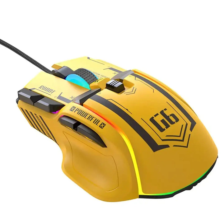 G6 Wire-controlled RGB Gaming Mouse Programmable Mouse 12800 DPI Programmable Game Mice for Computer PC Laptop Accessories