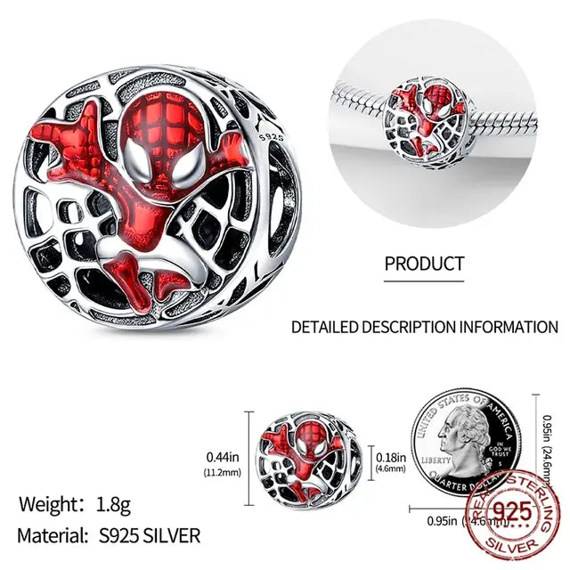 Hot Toys Charm Marvel Plata De Ley 925 Guardians of The Galaxy Alliance Beads Fit Pandora Marvels Bracelet DIY Jewelry Make Gift