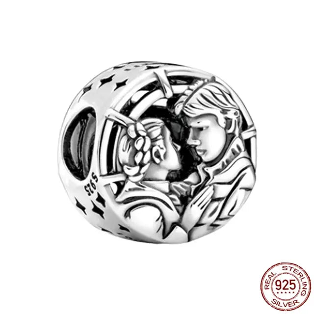 Fit Original Pandora 925 Silver Bracelet Star Wars Hot Toys Jewelry Charms Beads Womens Bracelet Fine DIY Birthday Making Gifts