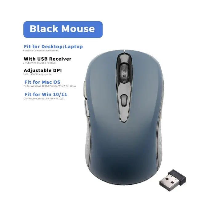 2.4GHz Wireless Mouse Optical Mice with USB Receiver Gamer 1600DPI 6 Buttons Mouse For Computer Laptop Accessories Mouse Gamer