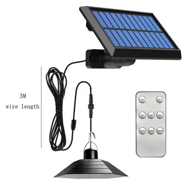 Auto-lighting Solar Pendant Light Led Solar Powered Lamp White/Warm light with Remote Control Chandelier Camping Outdoor Garden