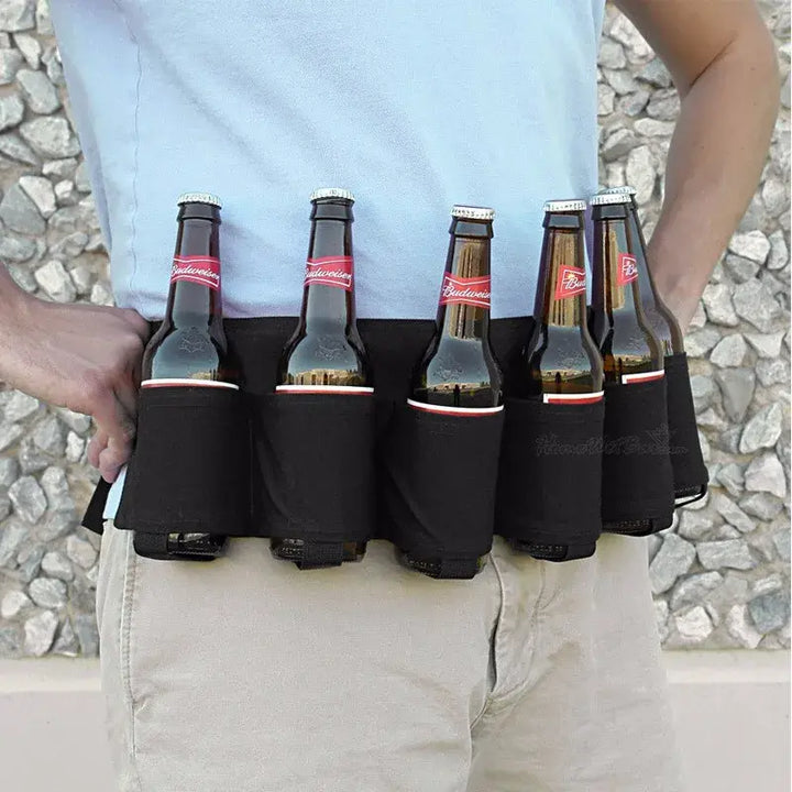 Climbing Camping Hiking  Holster Portable Bottle Waist Beer Belt Bag Handy Wine Bottles Beverage Can Holder Hanging Organizer