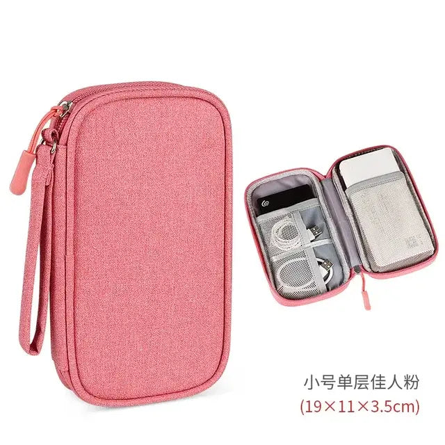 Portable Digital Storage Bag USB Gadget Waterproof Cable Organizer Pouch Electronic Device Accessories Cycling Bag Pack Supplies