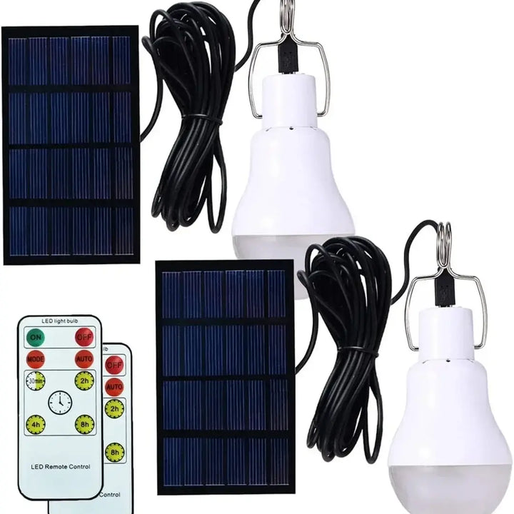 LED Solar Bulb Light Waterproof Outdoor 5V USB Charged Hanging Emergency Sunlight Powered Lamp Portable Powerful Indoor House