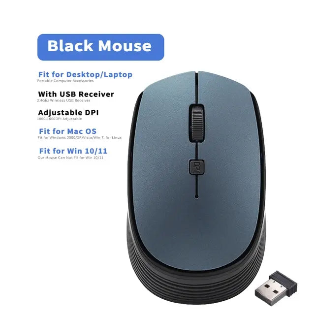 2.4GHz Wireless Mouse Optical Mice with USB Receiver Gamer 1600DPI 6 Buttons Mouse For Computer Laptop Accessories Mouse Gamer