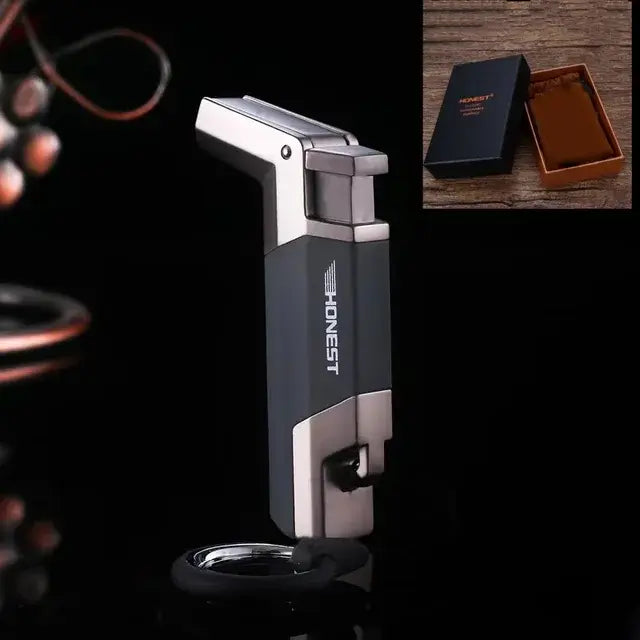 Windproof Portable Turbine Spray Gun Butane Lighter ,  Key Ring,   Cigar Cigarette Accessories, Outdoor Gadgets, Men's Gift