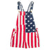 American Flag Overalls Shorts