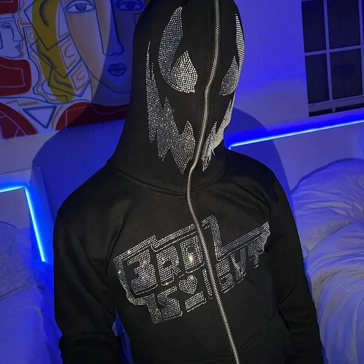 Rhinestone Skeleton Hoodies