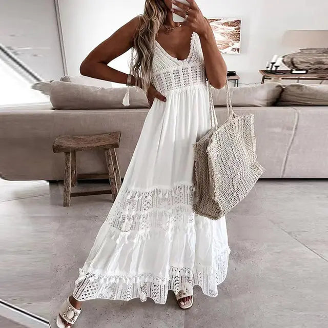 2023 Casual Summer Lace Slim Dress