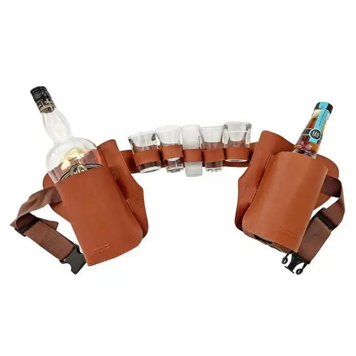 1pc Holster Portable Bottle Waist Beer Belt Bag Handy Wine Bottles Beverage Can Holder For Outdoor Climbing Camping Hiking