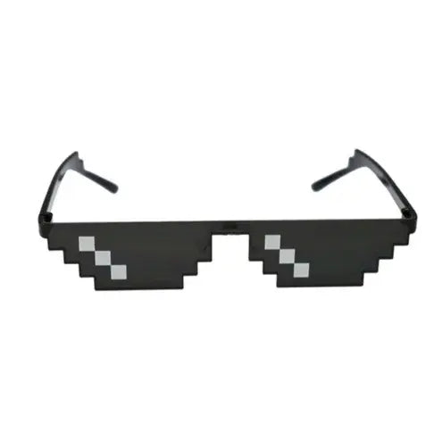 NEW Design Funny Mosaic Sunglasses Thug Life Sun Glasses Pixel Black Retro Gamer Robot Sunglasses Birthday Party Cosplay Favors