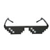 NEW Design Funny Mosaic Sunglasses Thug Life Sun Glasses Pixel Black Retro Gamer Robot Sunglasses Birthday Party Cosplay Favors