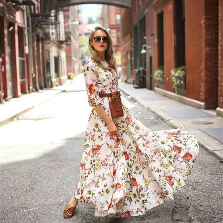 Boho Chic Floral Maxi Dress