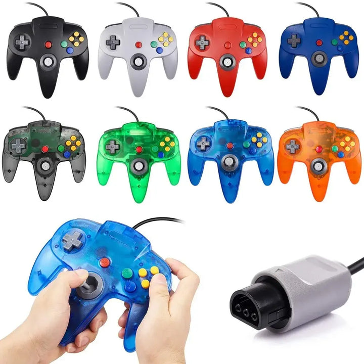 N64 Controller Classic 64-bit Wired Remote Gamepad Control Gaming Joystick Accessories Retro Video Game System Console Joypad