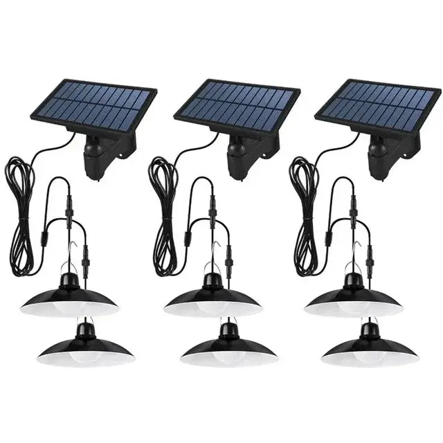 Auto-lighting Solar Pendant Light Led Solar Powered Lamp White/Warm light with Remote Control Chandelier Camping Outdoor Garden