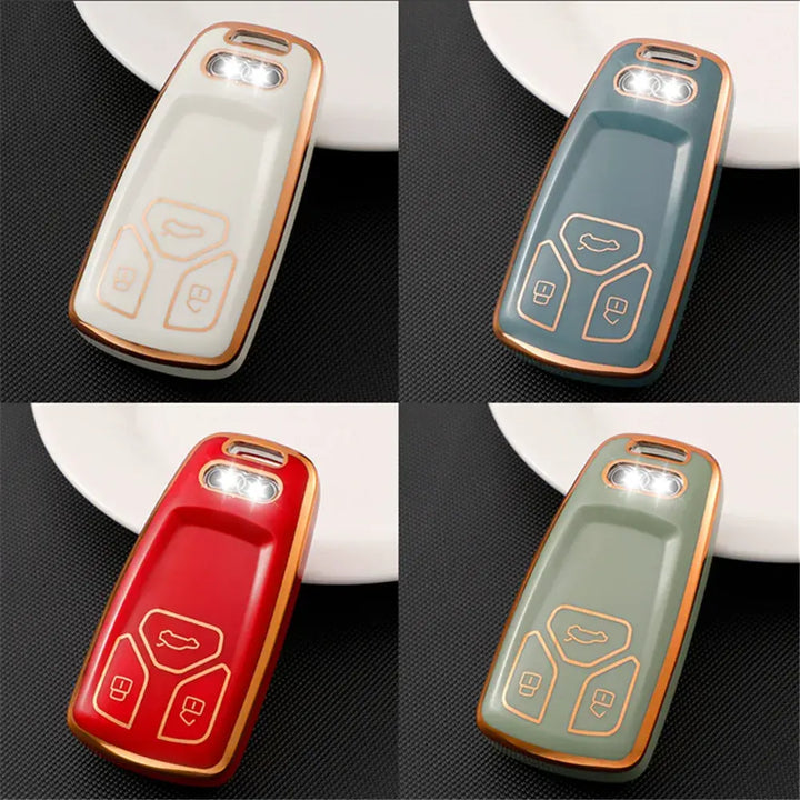 TPU Car Key Case for Audi A4 B9 Q5 Q7 TT TTS 8S 2016 2017 Car Accessories Remote Control Key Cover