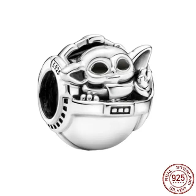 Fit Original Pandora 925 Silver Bracelet Star Wars Hot Toys Jewelry Charms Beads Womens Bracelet Fine DIY Birthday Making Gifts