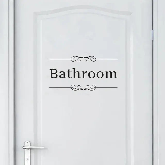 Bathroom Wall Sticker Toilet Decor Living Room Cabinet Home Decoration Decals Beautify Self Adhesive Mural WC Sign Doorway