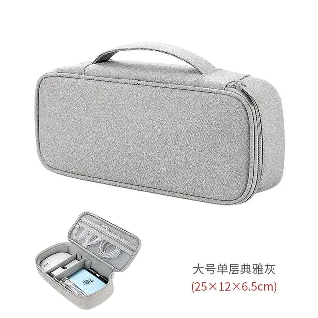 Portable Digital Storage Bag USB Gadget Waterproof Cable Organizer Pouch Electronic Device Accessories Cycling Bag Pack Supplies