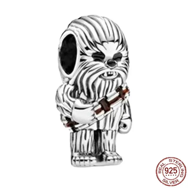 Fit Original Pandora 925 Silver Bracelet Star Wars Hot Toys Jewelry Charms Beads Womens Bracelet Fine DIY Birthday Making Gifts