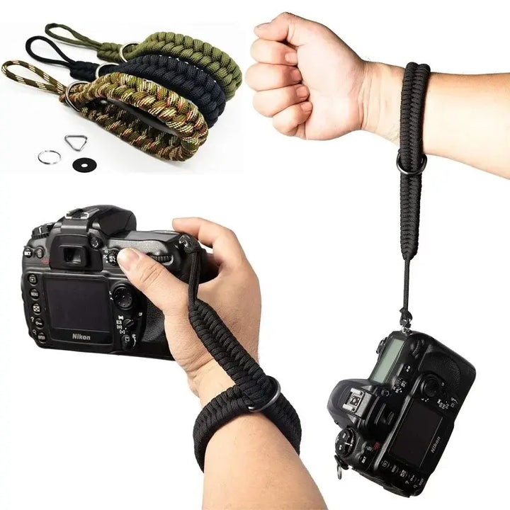 Camera Wrist Strap Hand Grip Paracord Braided Wristband for Pentax for Panasonic DSLR Camera Accessories Lanyard Shoulder Strap