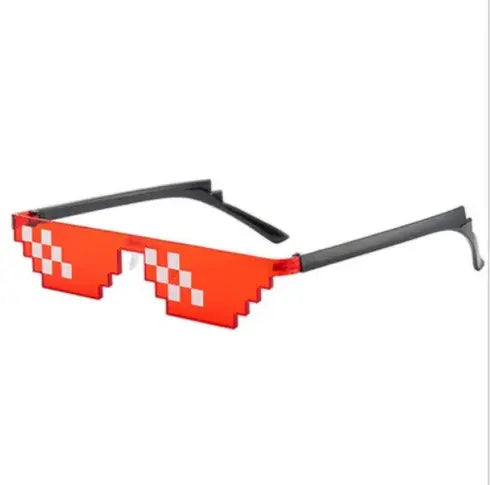 NEW Design Funny Mosaic Sunglasses Thug Life Sun Glasses Pixel Black Retro Gamer Robot Sunglasses Birthday Party Cosplay Favors