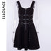 Gothic Women's Dress Eyelet Web Zipper