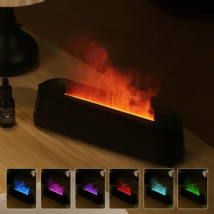 Flame simulator: Aromatherapy home humidifier