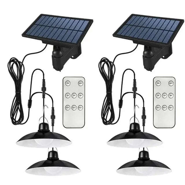 Auto-lighting Solar Pendant Light Led Solar Powered Lamp White/Warm light with Remote Control Chandelier Camping Outdoor Garden