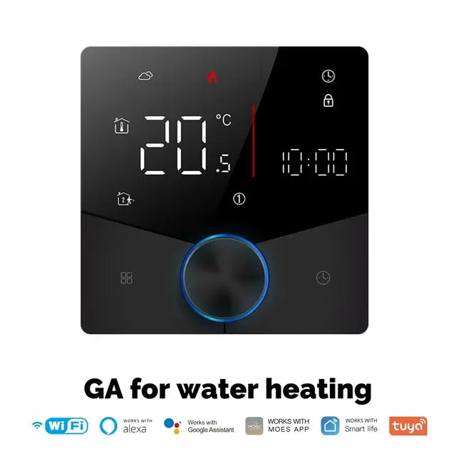 MOES WiFi Smart Heating Knob Thermostat LCD Display Touch Screen Temperature Controller For Water Gas Boiler Electric Heating