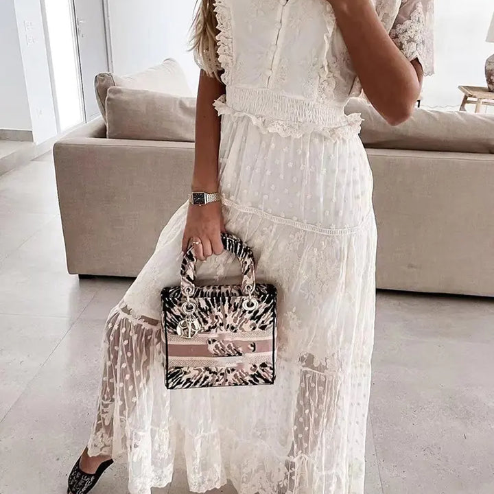 2023 Casual Summer Lace Slim Dress