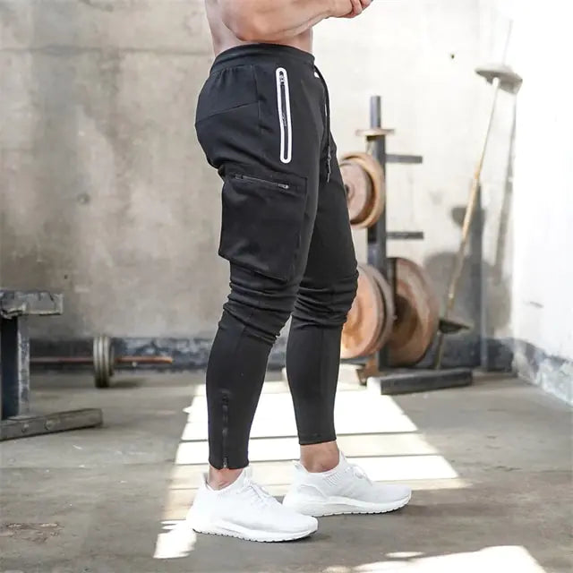 Sports Pants Multi-pocket Zipper Men