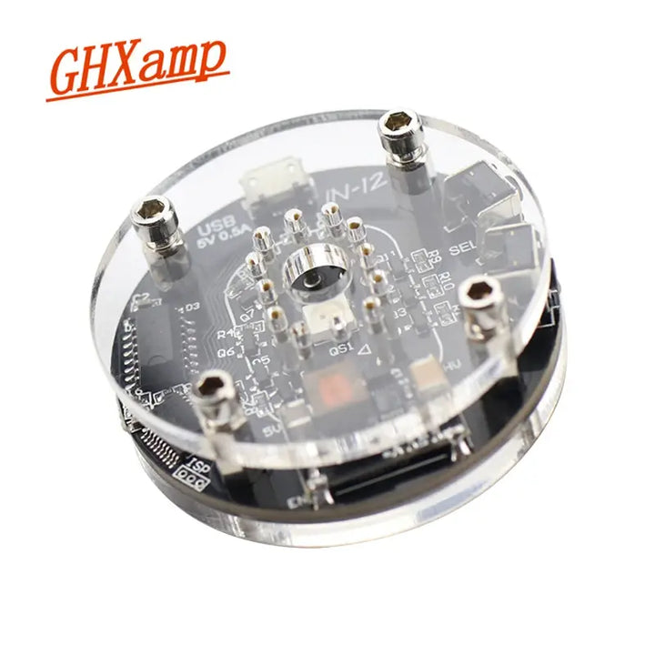 GHXAMP IN-12 Nixie Clock RGB Audio Electronic Accessories DIY Single Tube Glow Clock micro USB DC5V