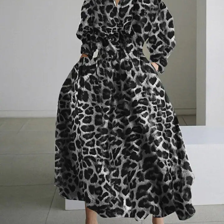 WOLF Long Dress with Notched Lapel