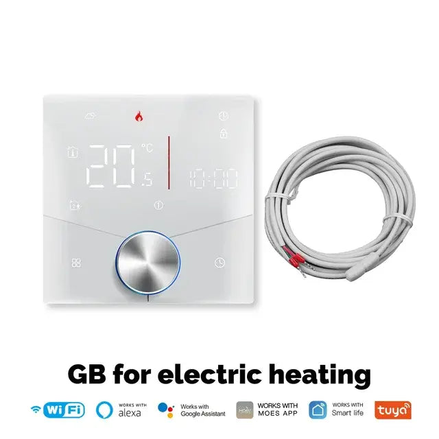 MOES WiFi Smart Heating Knob Thermostat LCD Display Touch Screen Temperature Controller For Water Gas Boiler Electric Heating