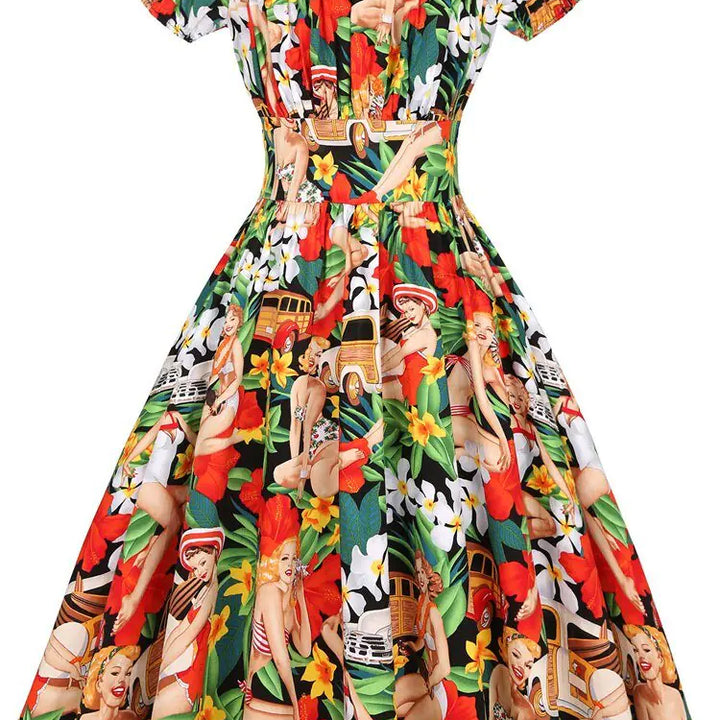 Rockabilly Women Swing Dress, Party Dresses- 50s 60s